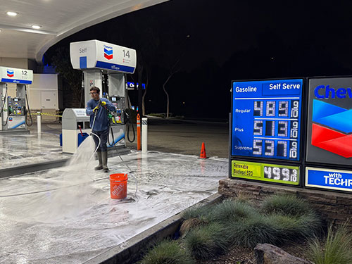 Gas Station Pressure Washing